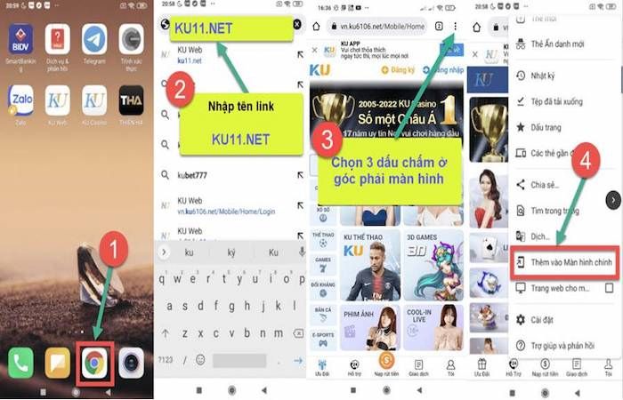 Cách tải app Kubet trực tiếp về điện thoại Android